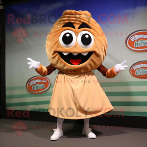 nan Bagels mascot costume character dressed with a Mini Skirt and Shoe laces