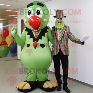 Olive Clown maskot kostym...