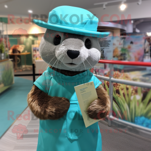 Postava maskota Teal Otter...