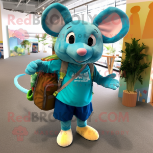 Turquoise Mouse mascotte...