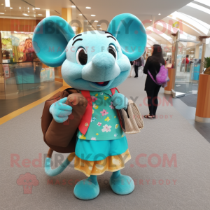 Turquoise Mouse mascotte...