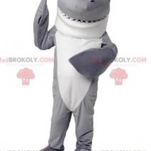 Gray and white shark mascot. Shark costume - Redbrokoly.com