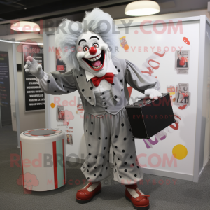 Gray Evil Clown mascotte...