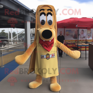 Gold Hot Dog mascotte...