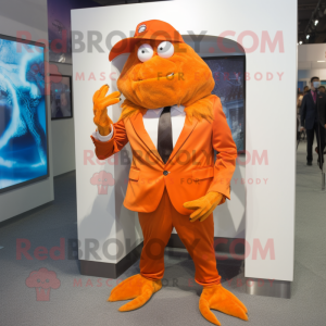 Orange eremitkrebs maskot...