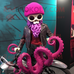 Magenta Kraken mascotte...