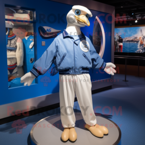 Blå albatross maskot drakt...