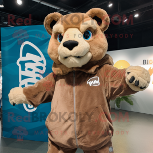 Bruin Puma mascotte kostuum...