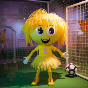 Yellow Soccer Goal maskot...