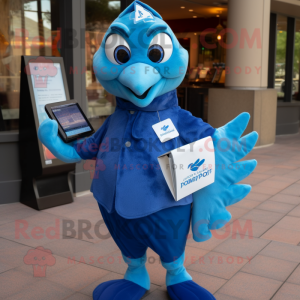 Blue Dove maskot kostume...