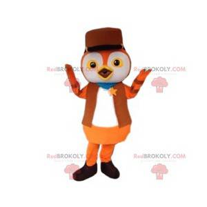 Little red bird mascot in sheriff outfit - Redbrokoly.com