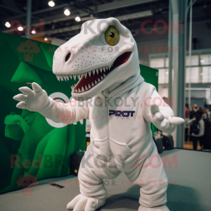 White T Rex mascotte...