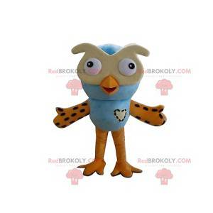 Maskottchen blaue und gelbe Eulen. Eulenkostüm - Redbrokoly.com