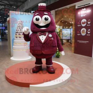 Maroon Wedding Cake maskot...