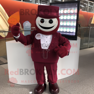 Maroon bruidstaart mascotte...