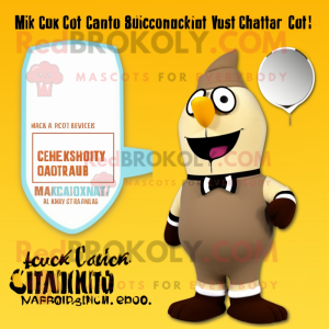 Brown Butter Chicken mascot costume character dressed with a Bikini and Cufflinks