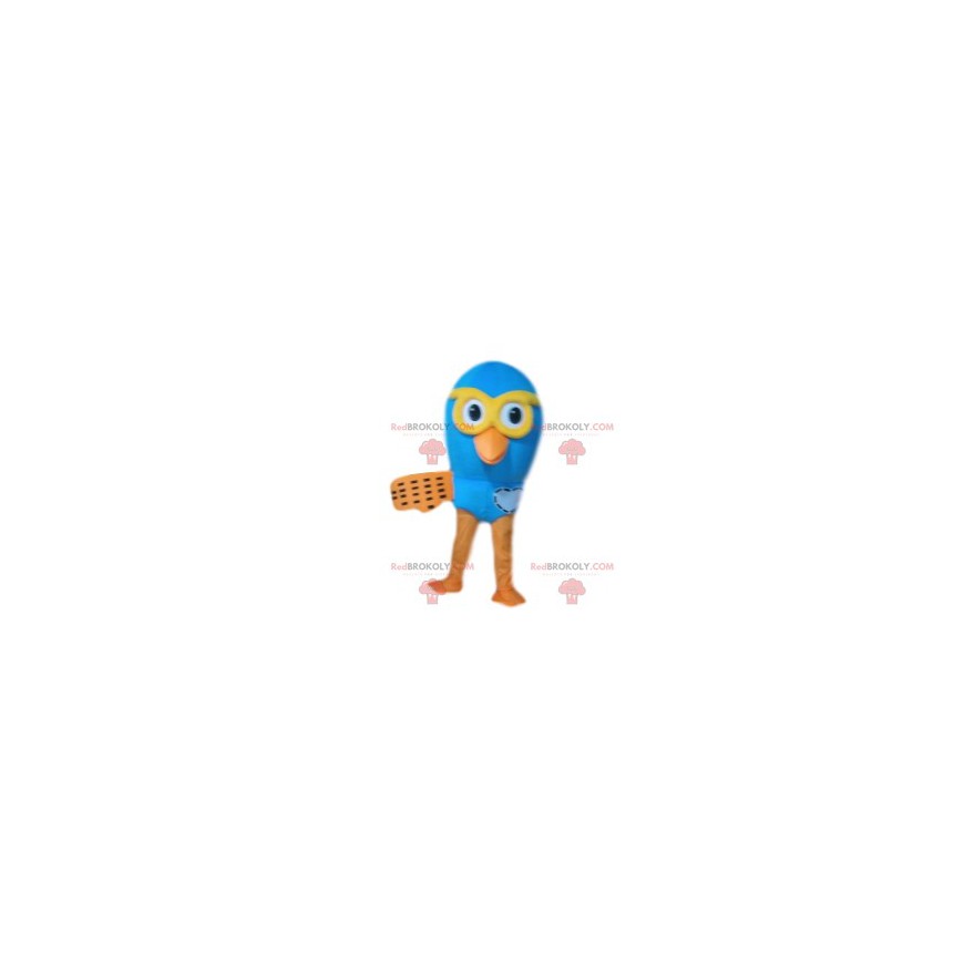 Blue bird mascot. Bird costume - Redbrokoly.com