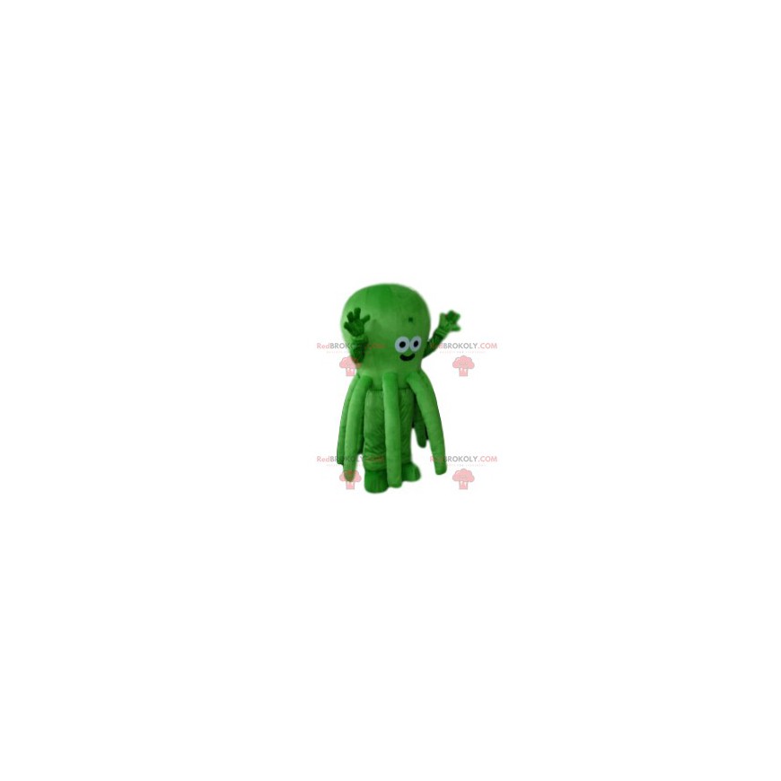 Mascot grøn blæksprutte. Blæksprutte kostume - Redbrokoly.com