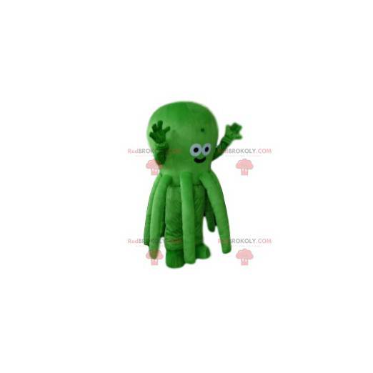 Mascot pulpo verde. Disfraz de pulpo - Redbrokoly.com