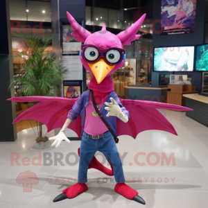 Magenta Pterodactyl maskot...