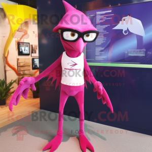 Magenta Pterodactyl maskot...