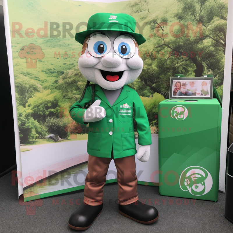 Forest Green Doctor mascot costume character dressed with a Polo Tee and Pocket squares Forest Green Doctor mascot costume character dressed with a Polo Tee and Pocket squares