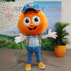 Orange Mango maskot kostume...