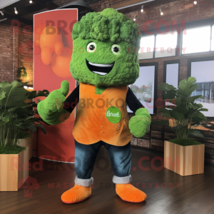 Rost Broccoli maskot kostym...