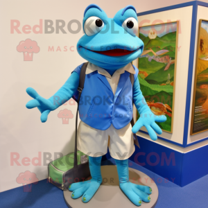 Blue Frog mascotte kostuum...