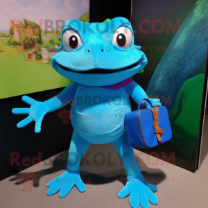 Blue Frog mascotte kostuum...