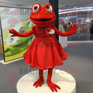 Red Frog maskot kostume...