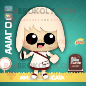 Beige Phone mascot costume character dressed with a One-Piece Swimsuit and Handbags