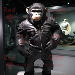 Svart sjimpanse maskot...