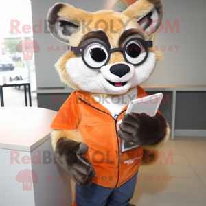 Orange Raccoon mascotte...