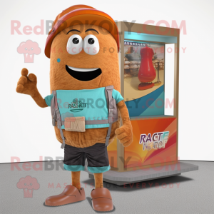 Rust Ray mascot costume character dressed with a Cargo Shorts and Beanies