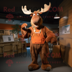 Rust Moose maskot kostym...