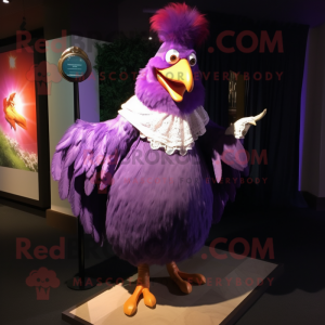 Purple Rooster mascotte...
