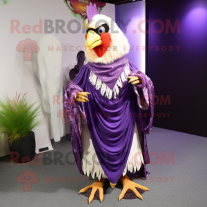 Purple Rooster mascotte...