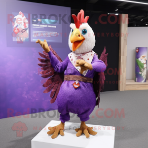 Purple Rooster mascotte...