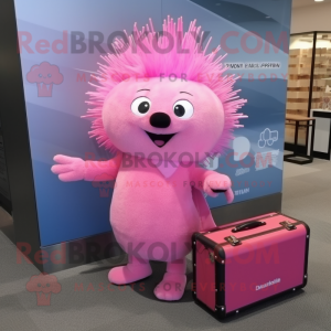 Roze Porcupine mascotte...