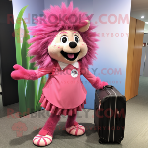 Roze Porcupine mascotte...