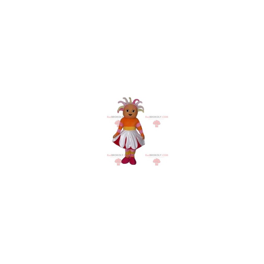 Little girl mascot with a flower costume - Redbrokoly.com