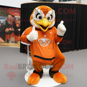 Orange Eagle maskot kostume...