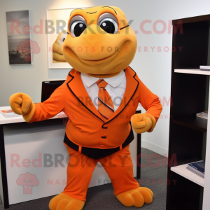 Orange Turtle maskot...