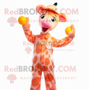 Peach Giraffe maskot...