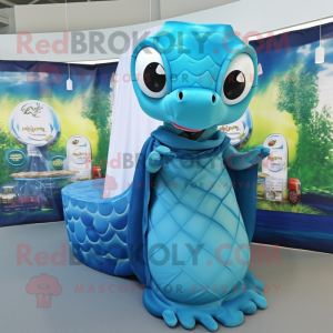 Sky Blue Anaconda maskot...