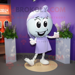 Lavender Engagement Ring mascot costume character dressed with a Capri Pants and Shoe laces