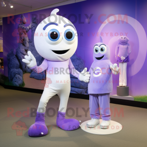 Lavender Engagement Ring mascot costume character dressed with a Capri Pants and Shoe laces