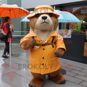 Rust Otter mascotte kostuum...