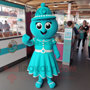 Teal Ice Cream mascotte...